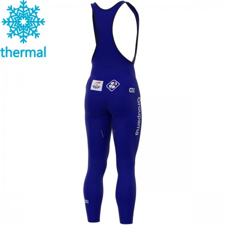 Lang Trägerhose 2021 Groupama-FDJ Winter Thermal Fleece N001